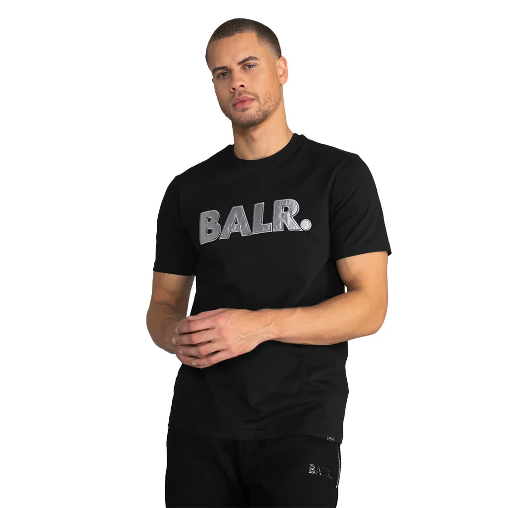 Olaf Straight BALR. Satin Embro T-Shirt Jet Black – silidubai